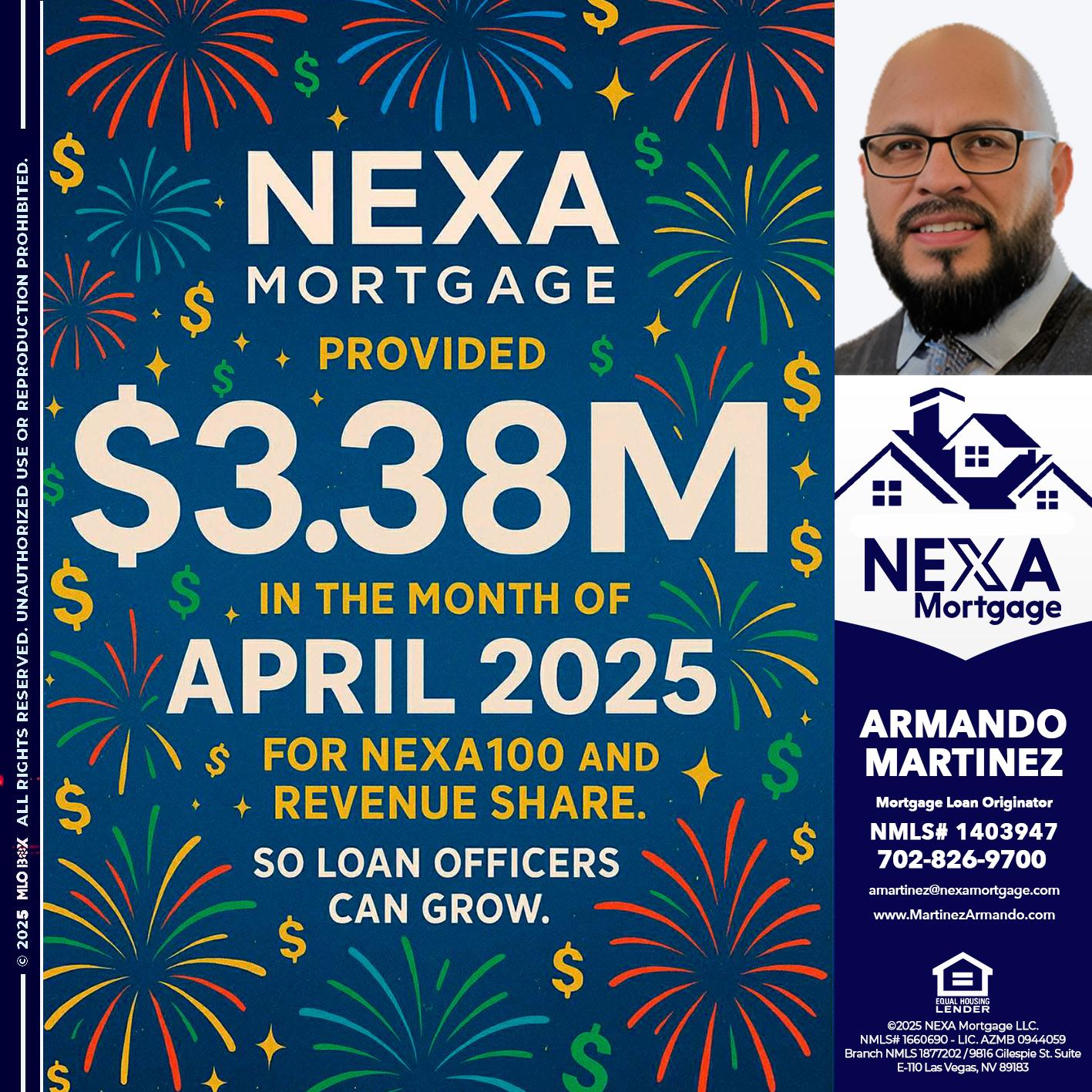 $3.38M - Armando Martinez -Mortgage Loan Originator