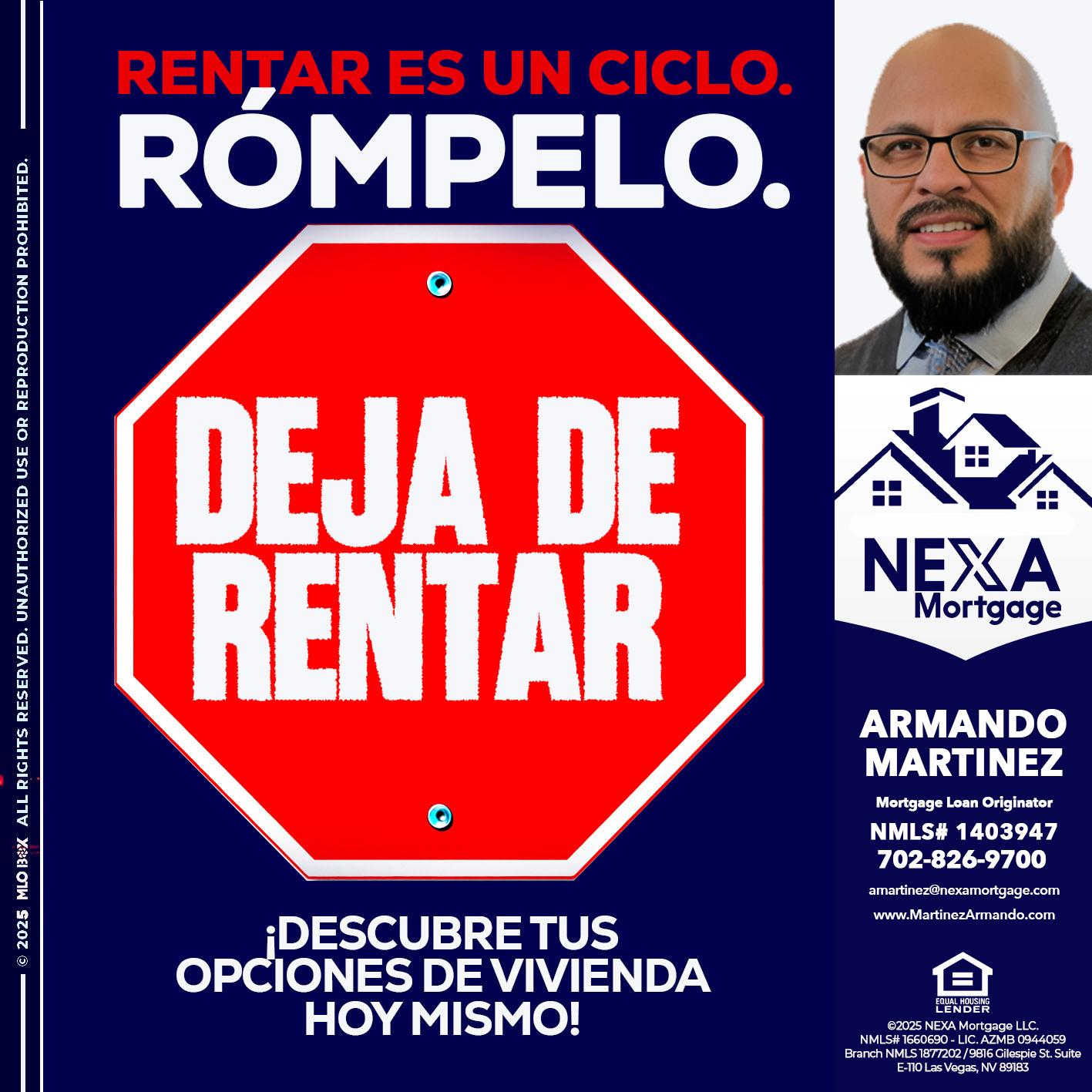 RENTAR ES UN CICLO - Armando Martinez -Mortgage Loan Originator