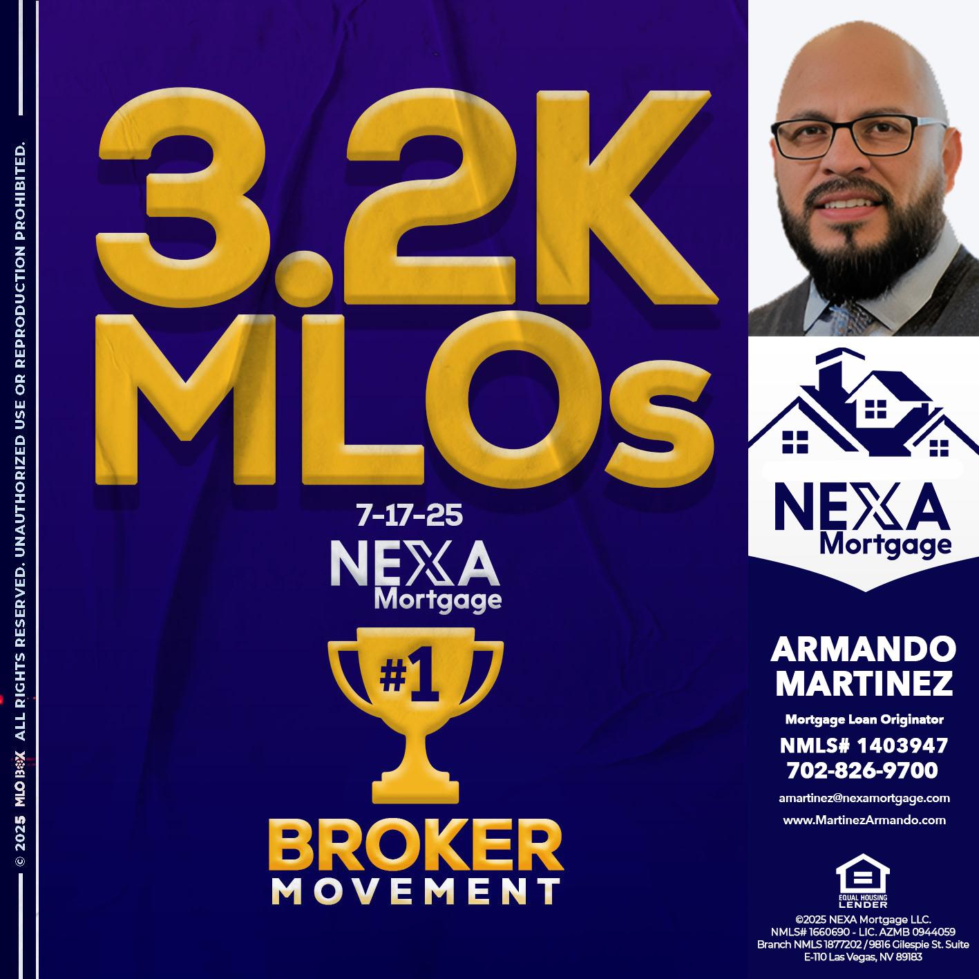 3.2K MLOs - Armando Martinez -Mortgage Loan Originator