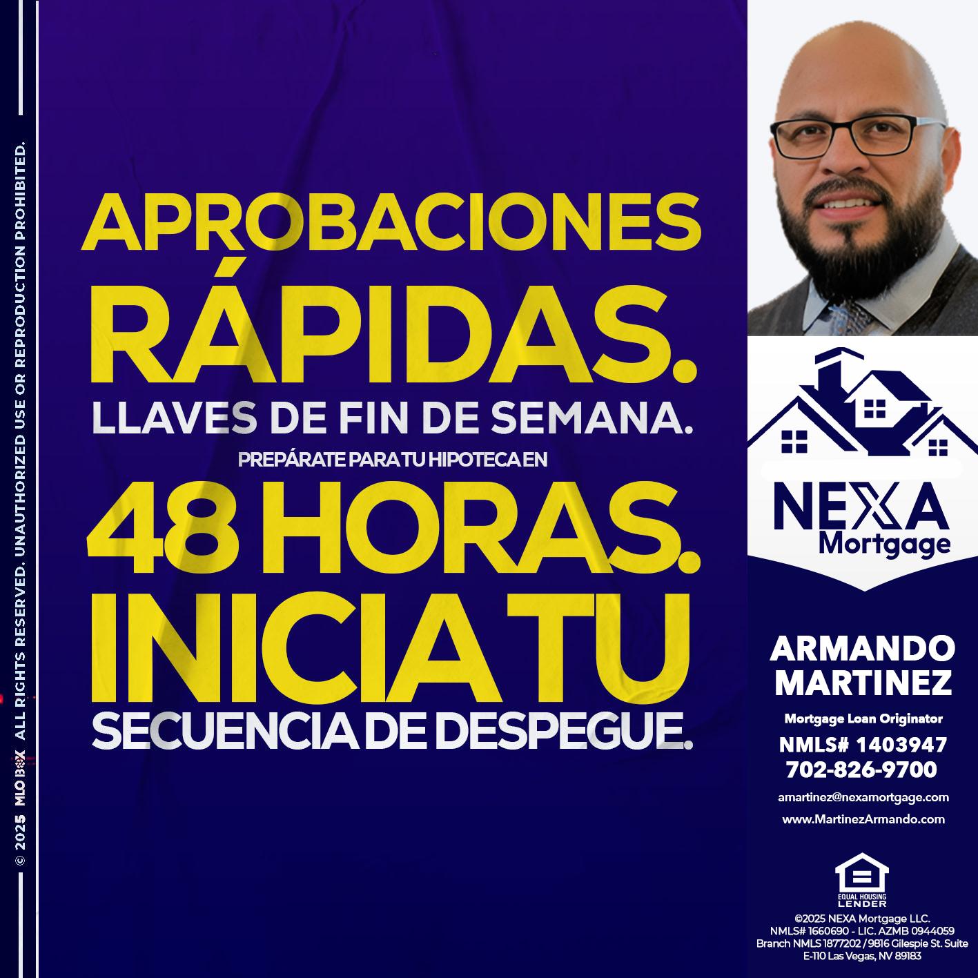 APROBACIONES - Armando Martinez -Mortgage Loan Originator