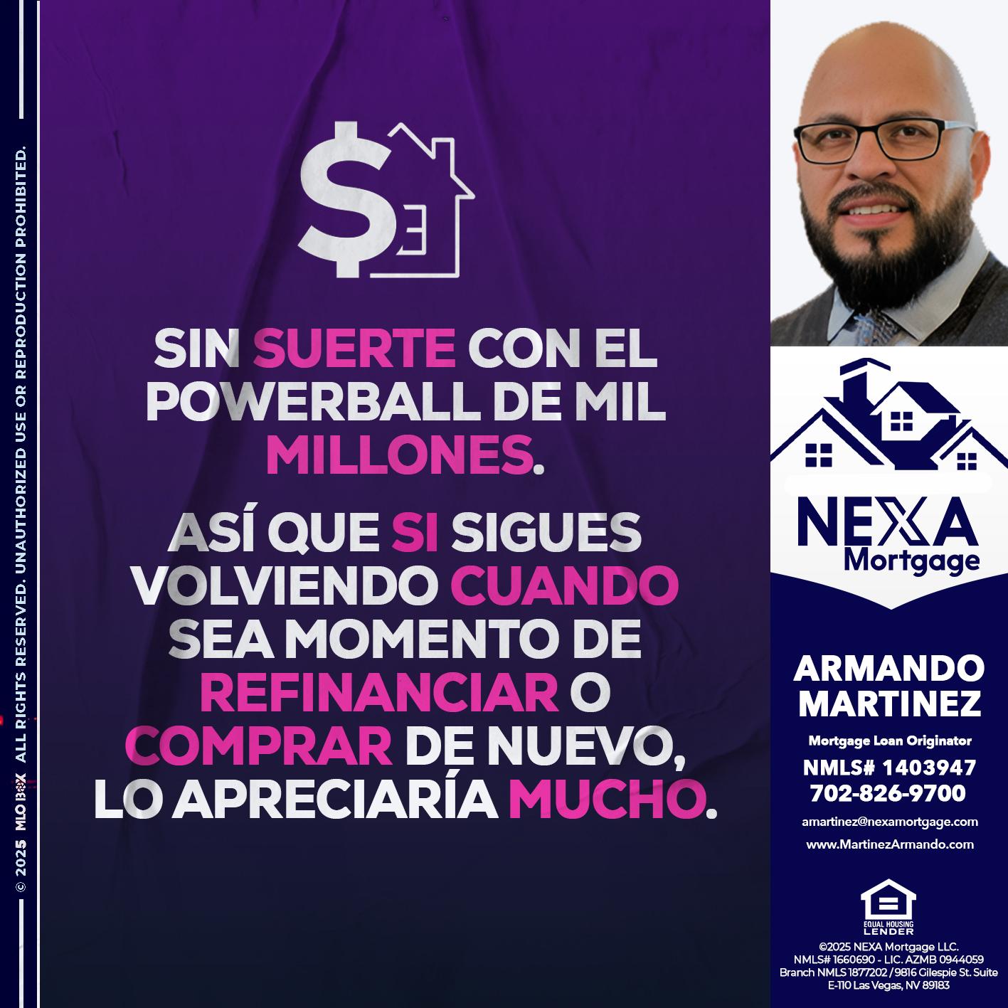 SIN SUERTE - Armando Martinez -Mortgage Loan Originator