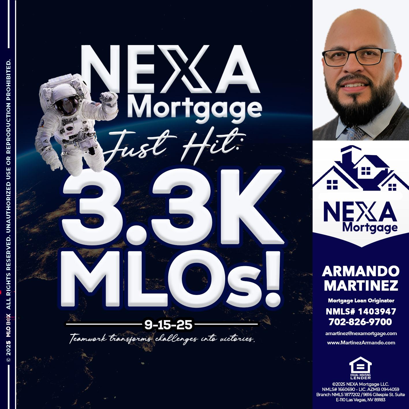3.3K - Armando Martinez -Mortgage Loan Originator