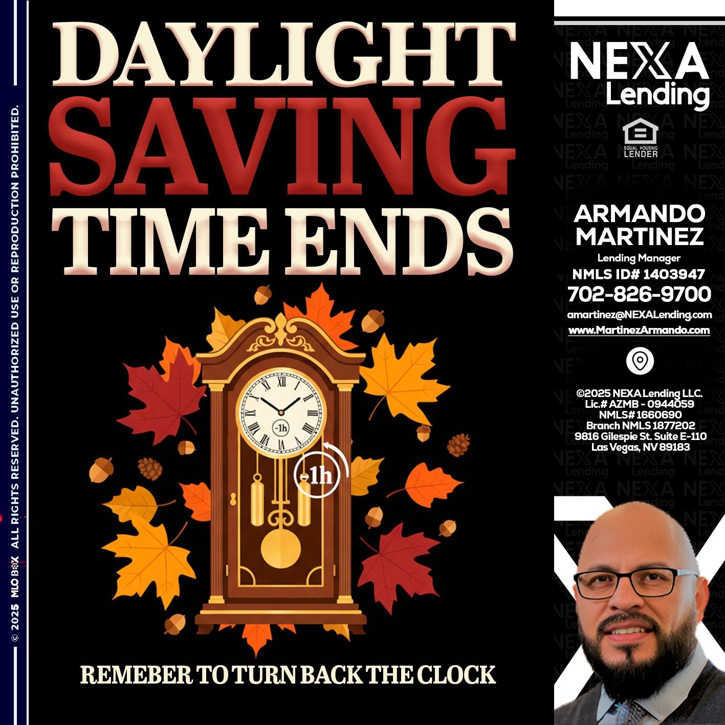 DAYLIGHT SAVINGS - Armando Martinez -Mortgage Loan Originator