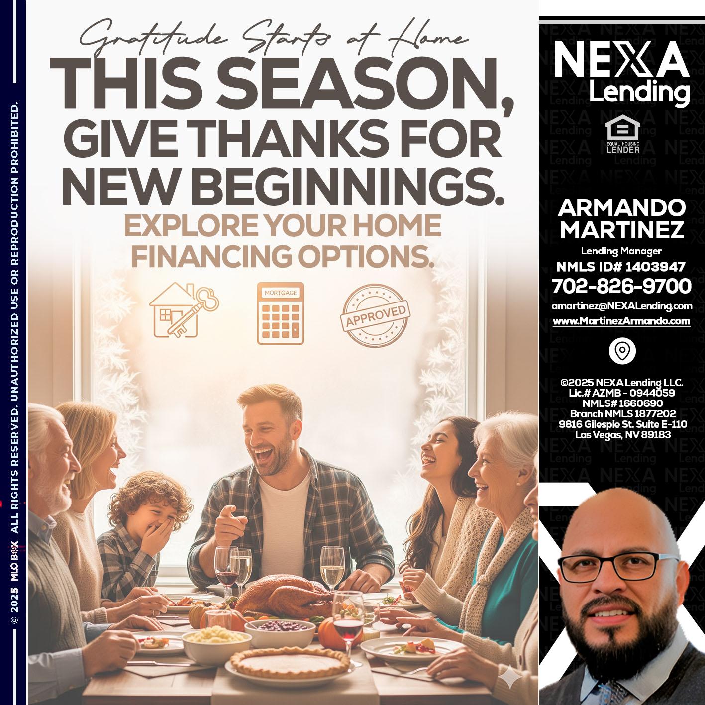 THIS SEASON - Armando Martinez -Mortgage Loan Originator