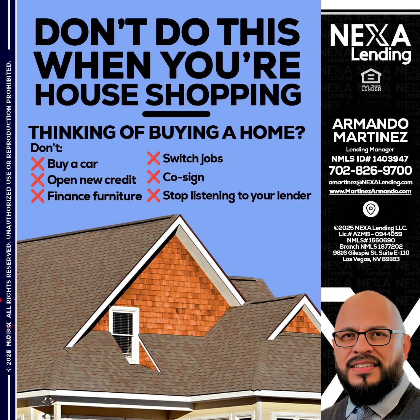 DONT DO THIS - Armando Martinez -Mortgage Loan Originator
