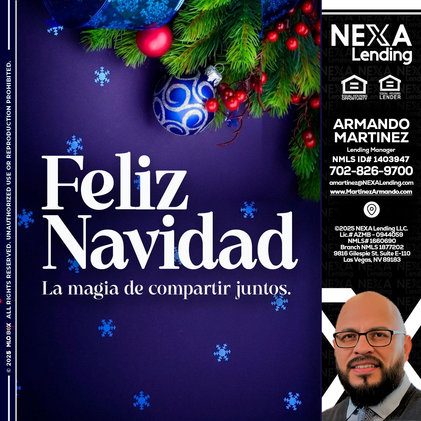 FELIZ NAVIDAD - Armando Martinez -Mortgage Loan Originator