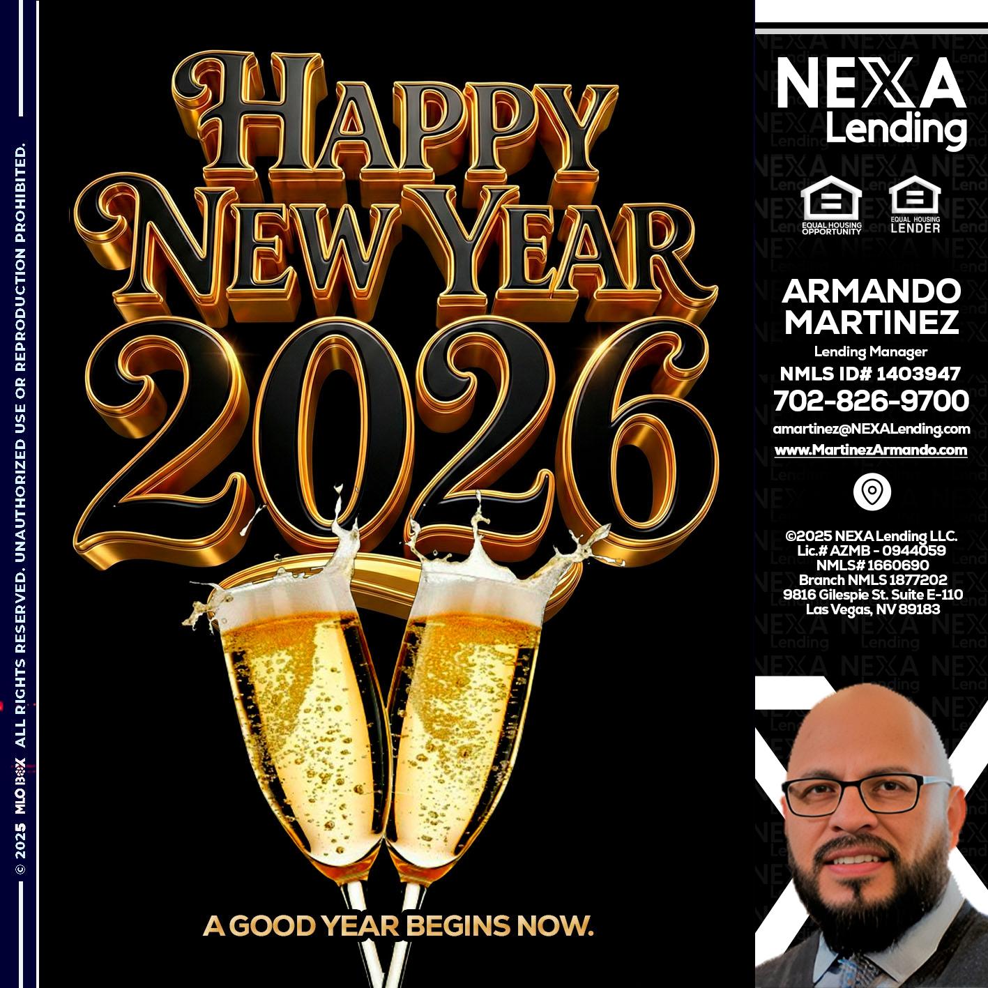happy new year 2026 - Armando Martinez -Mortgage Loan Originator