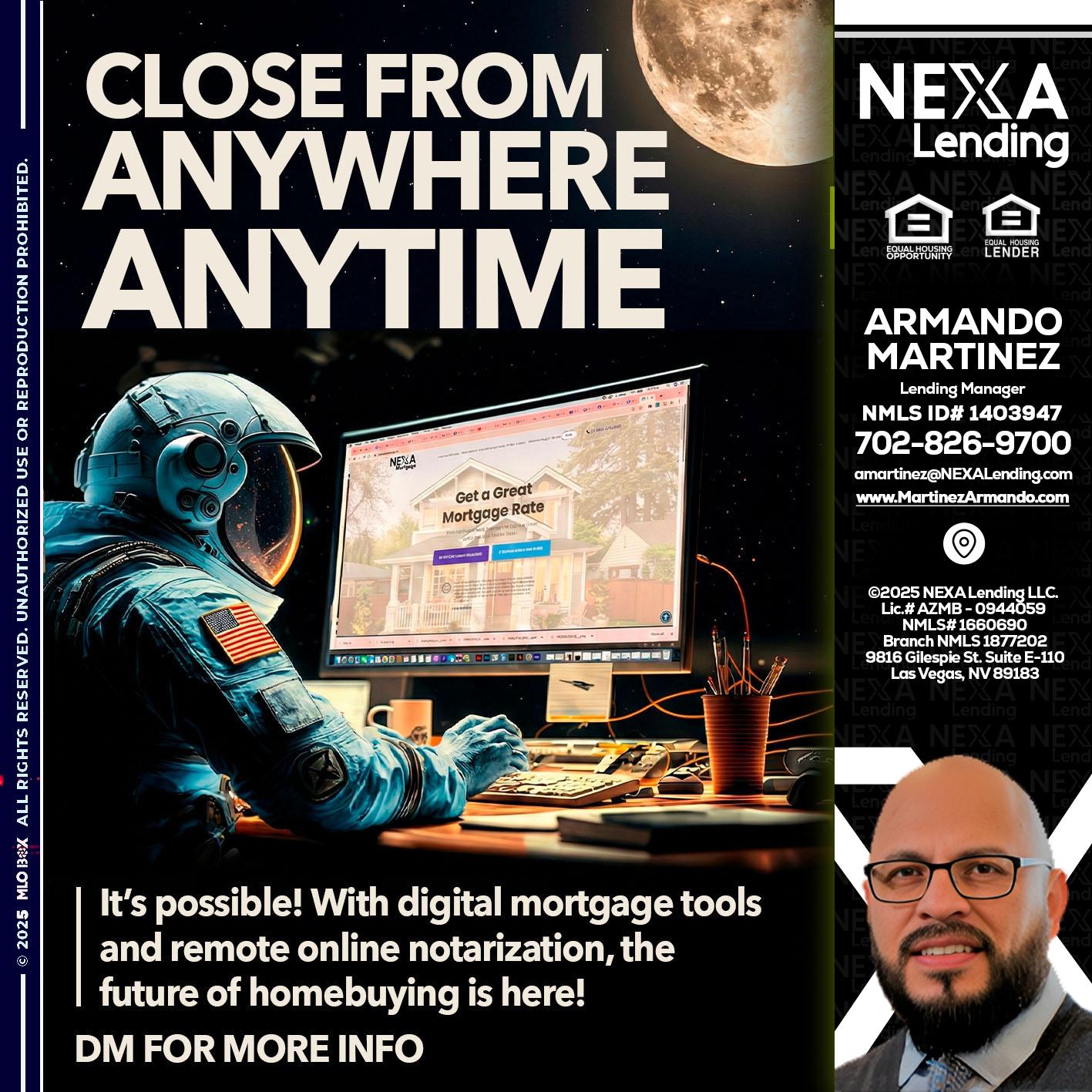 close from - Armando Martinez -Mortgage Loan Originator