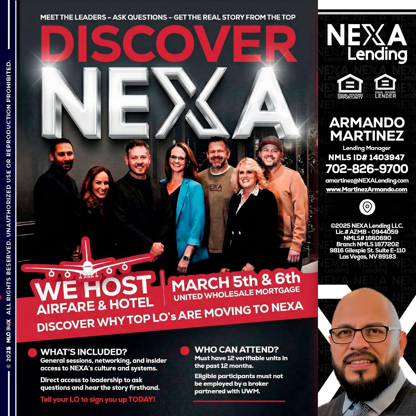 DISCOVER NEXA - Armando Martinez -Mortgage Loan Originator