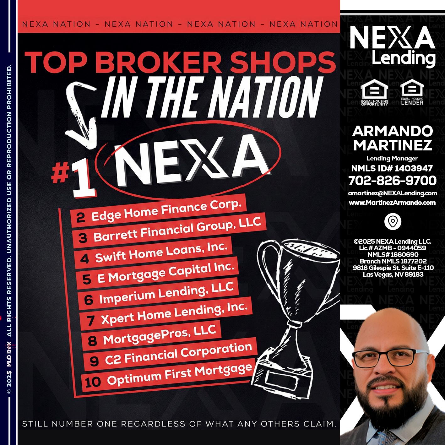 top broker - Armando Martinez -Mortgage Loan Originator
