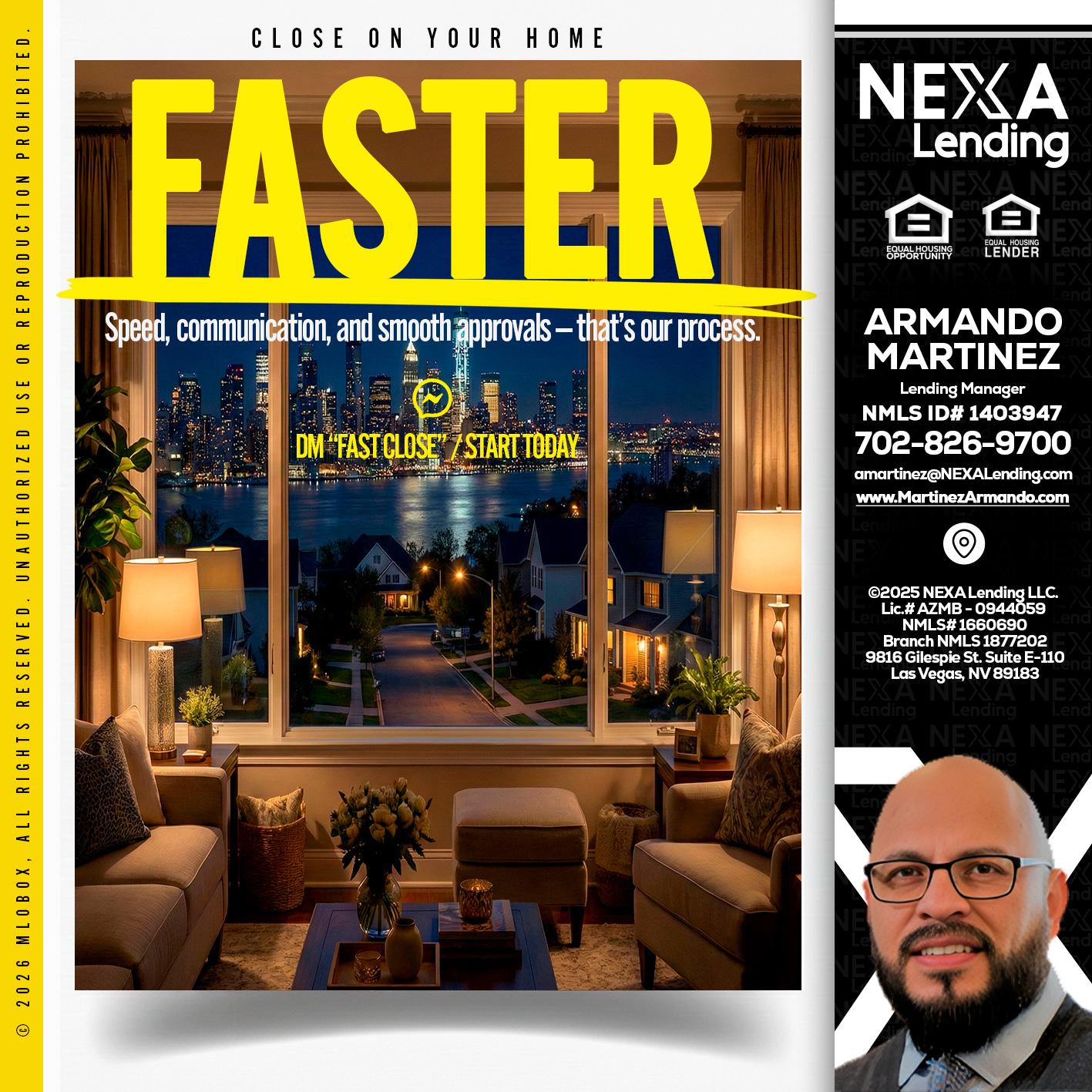 FASTER - Armando Martinez -Mortgage Loan Originator