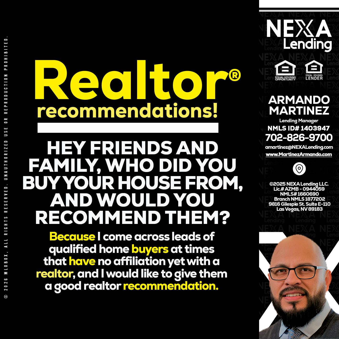 REALTOR - Armando Martinez -Mortgage Loan Originator