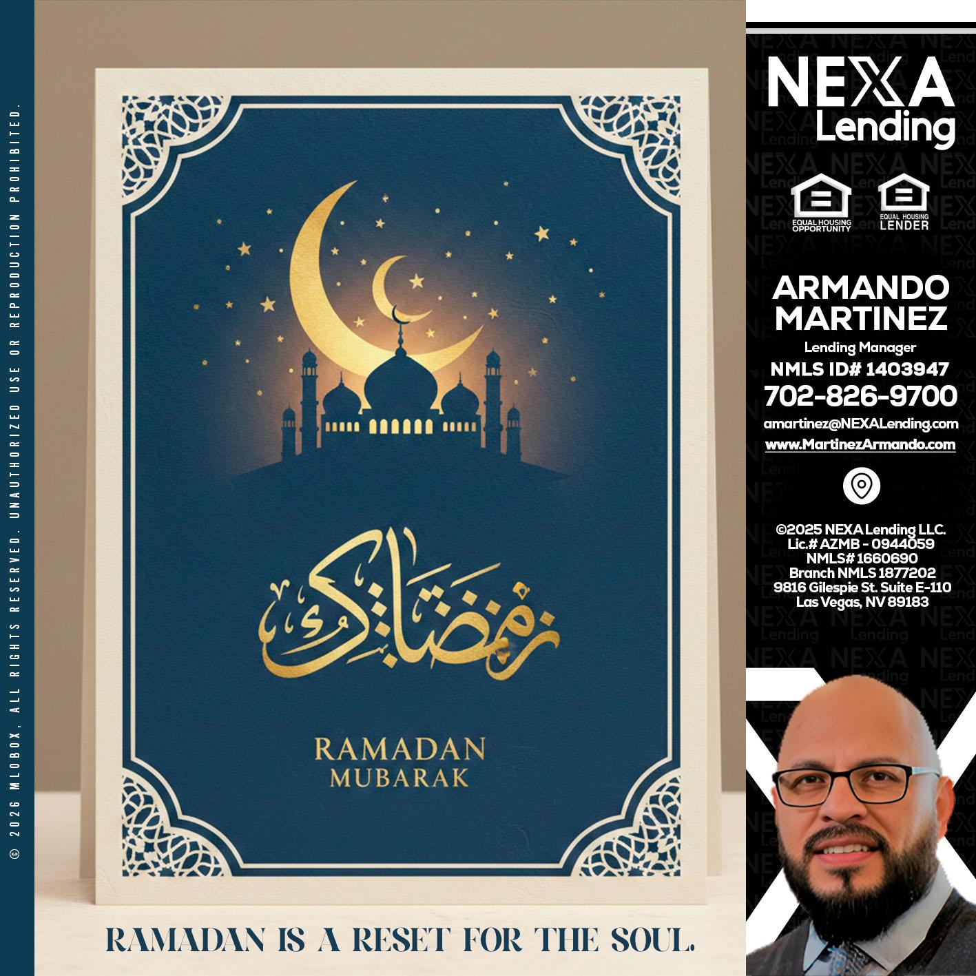 HAPPY RAMADAN - Armando Martinez -Mortgage Loan Originator