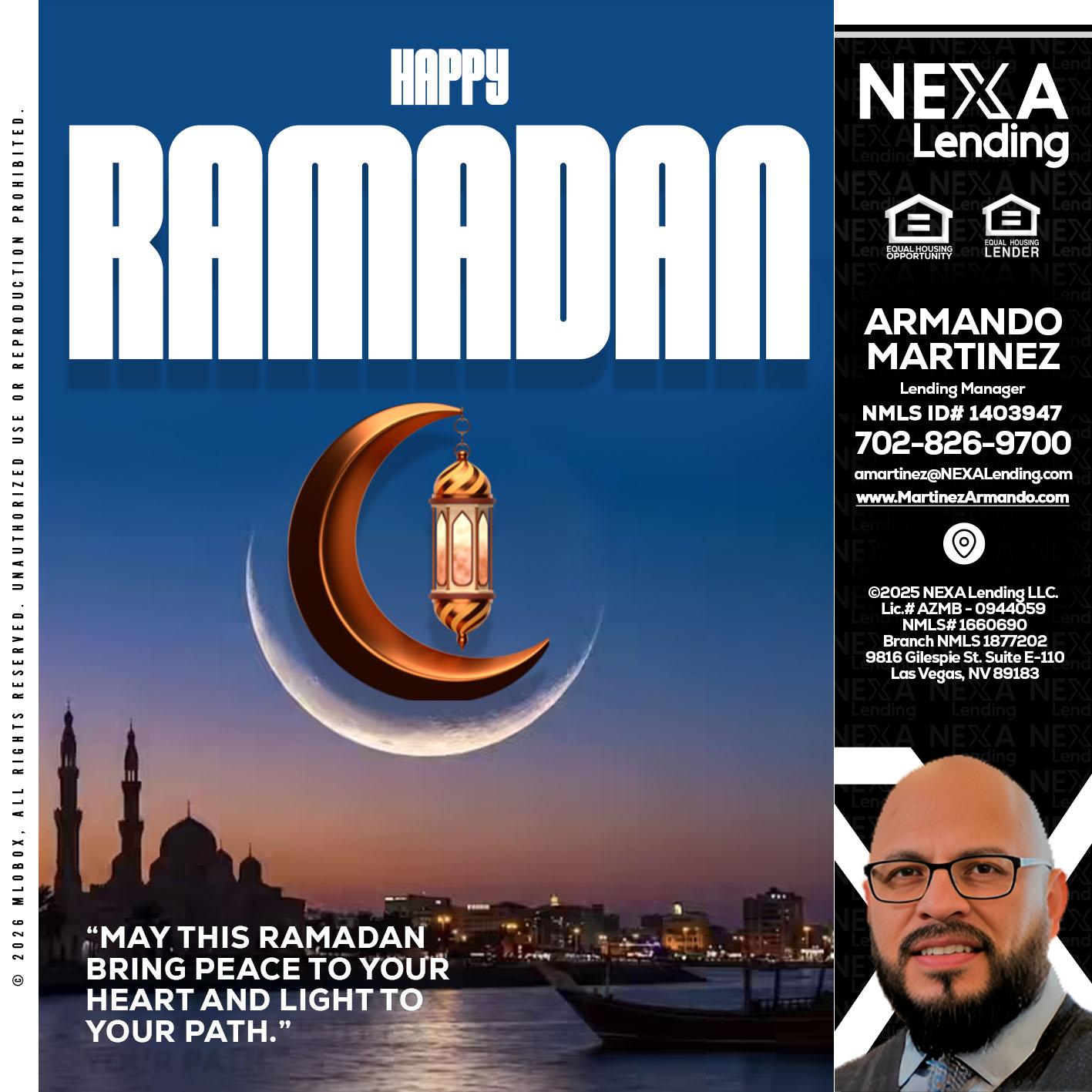 RAMADAN - Armando Martinez -Mortgage Loan Originator