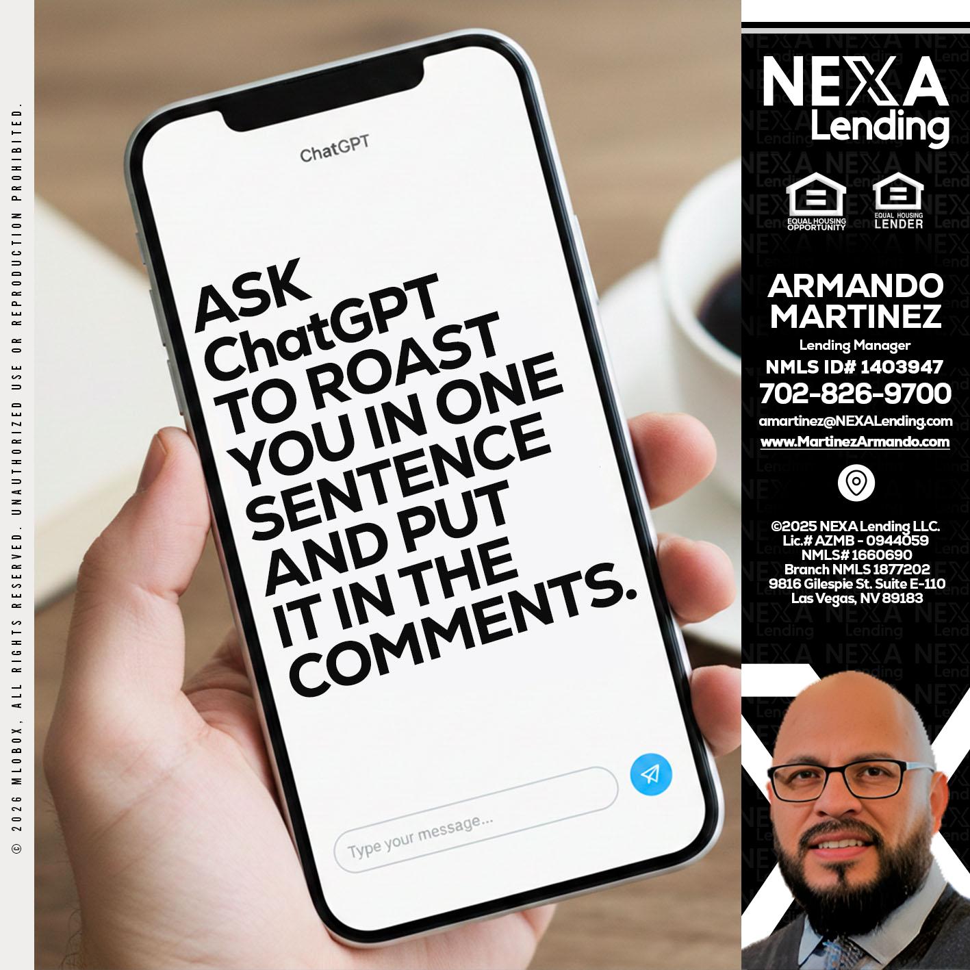 ask chatgpt - Armando Martinez -Mortgage Loan Originator