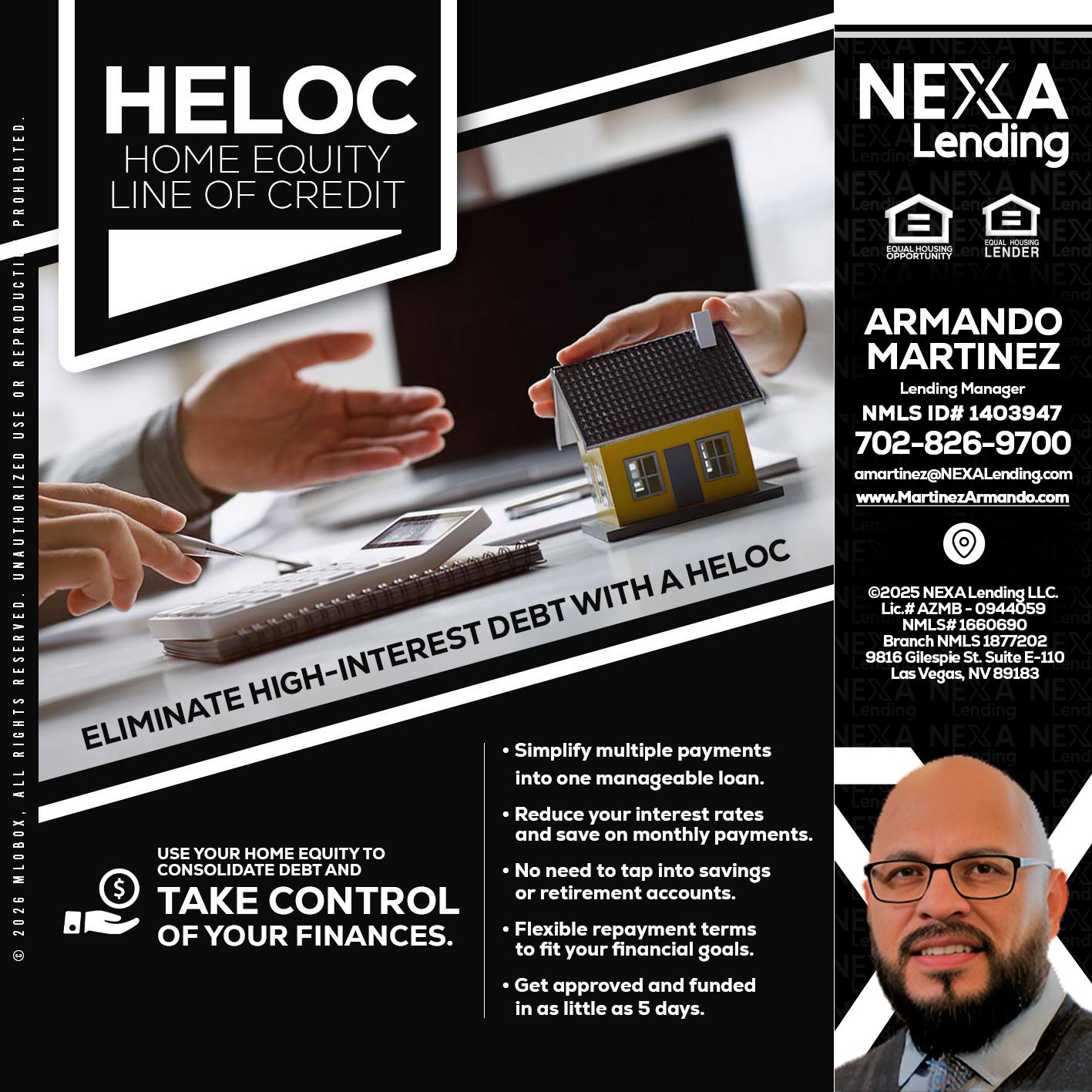 HELOC - Armando Martinez -Mortgage Loan Originator