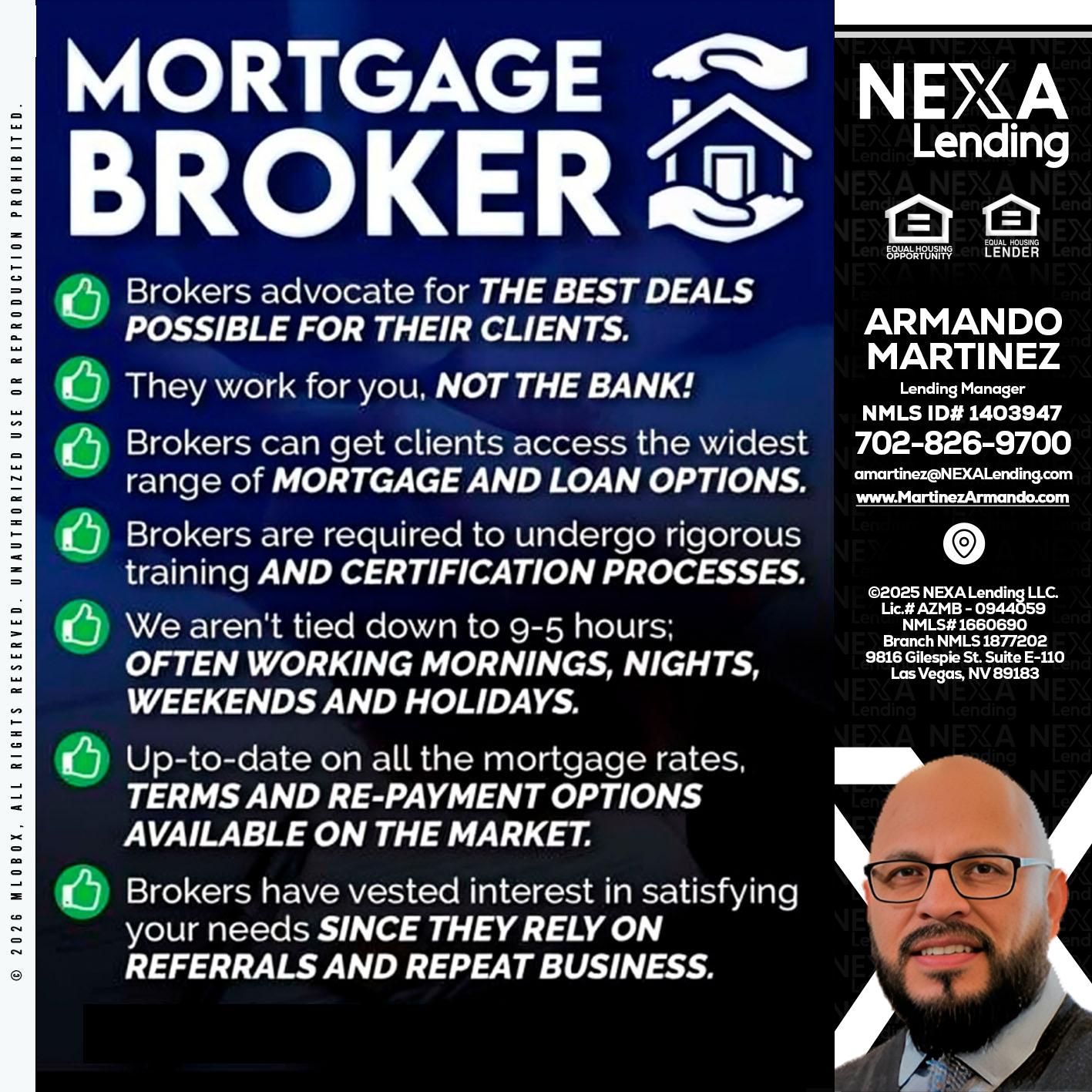 MORTGAGE BROKER - Armando Martinez -Mortgage Loan Originator