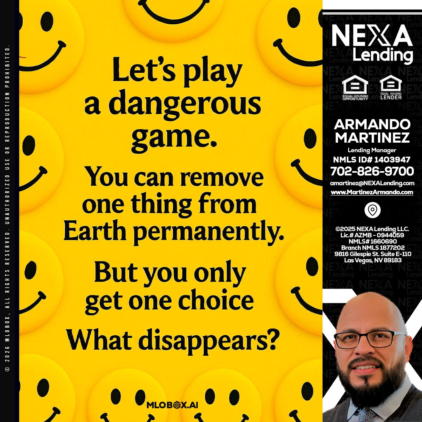 LETS PLAY - Armando Martinez -Mortgage Loan Originator