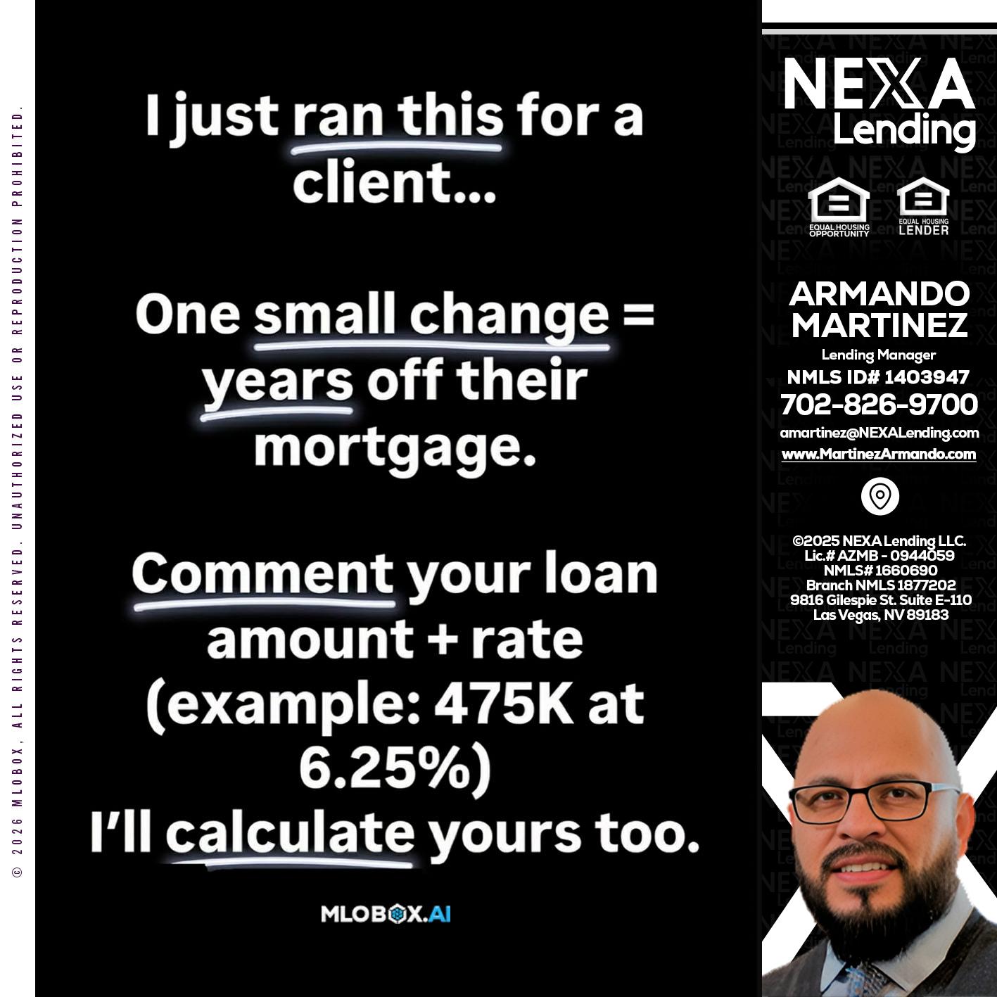 I JUST RAN - Armando Martinez -Mortgage Loan Originator