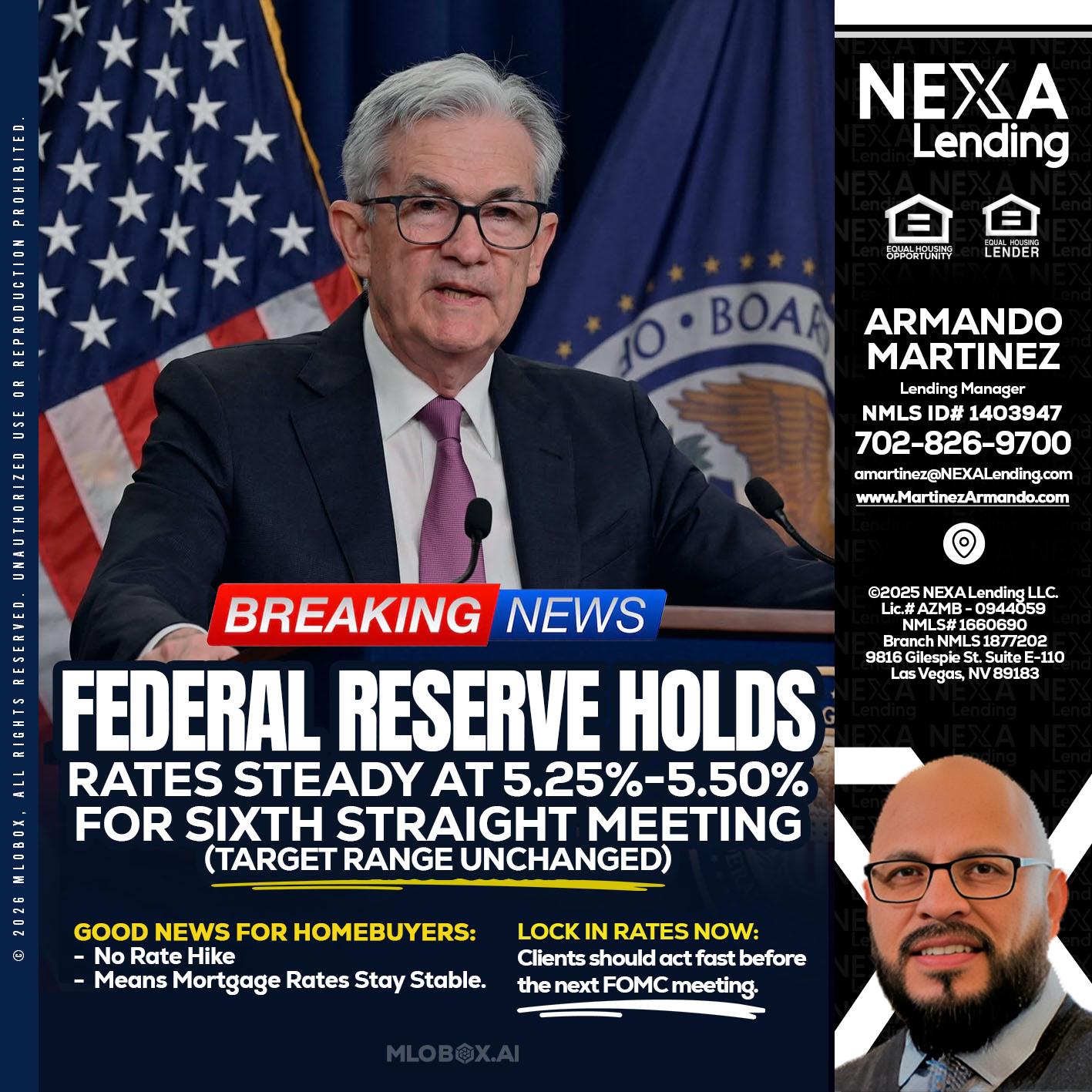 federal reserve - Armando Martinez -Mortgage Loan Originator