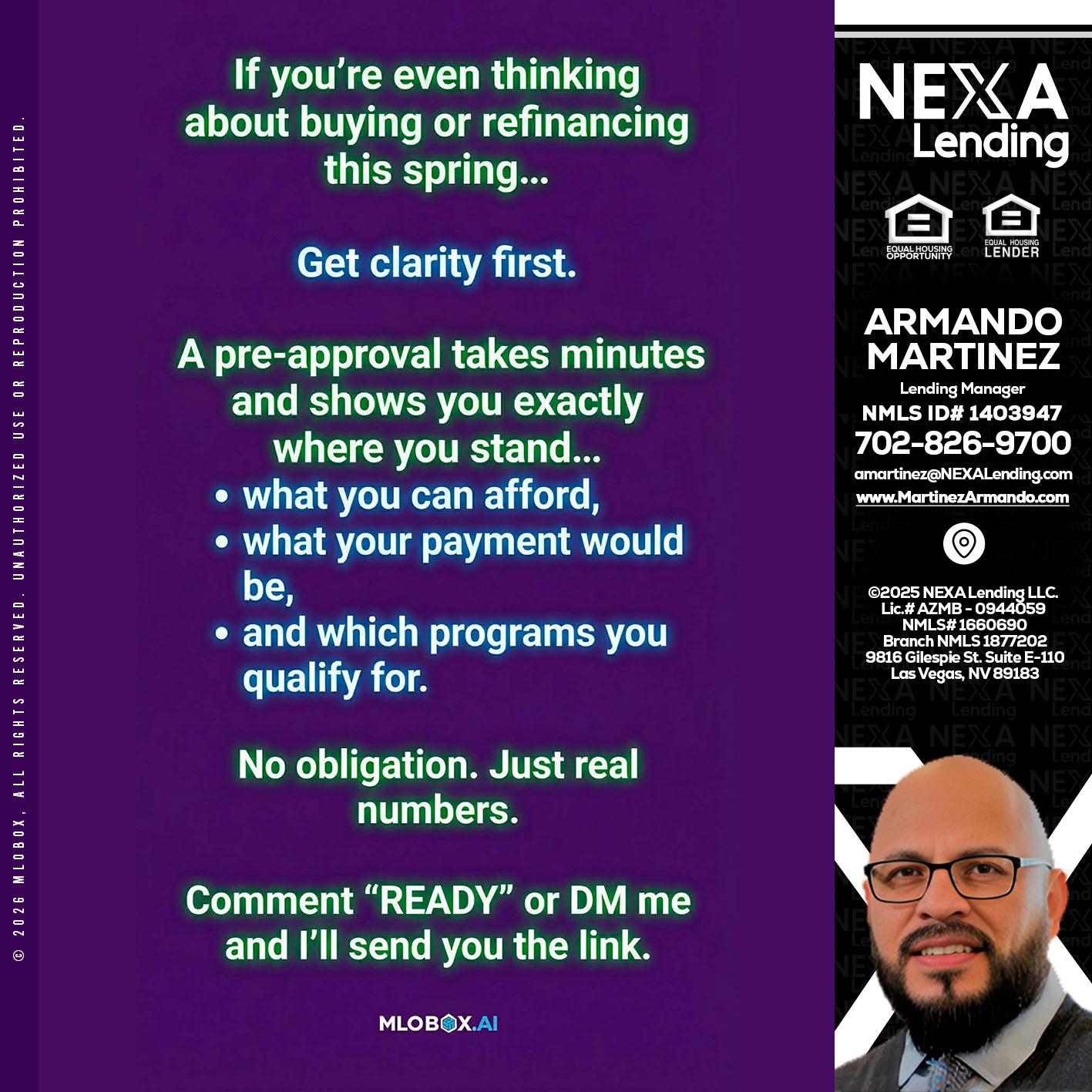 IF YOU THINKING - Armando Martinez -Mortgage Loan Originator