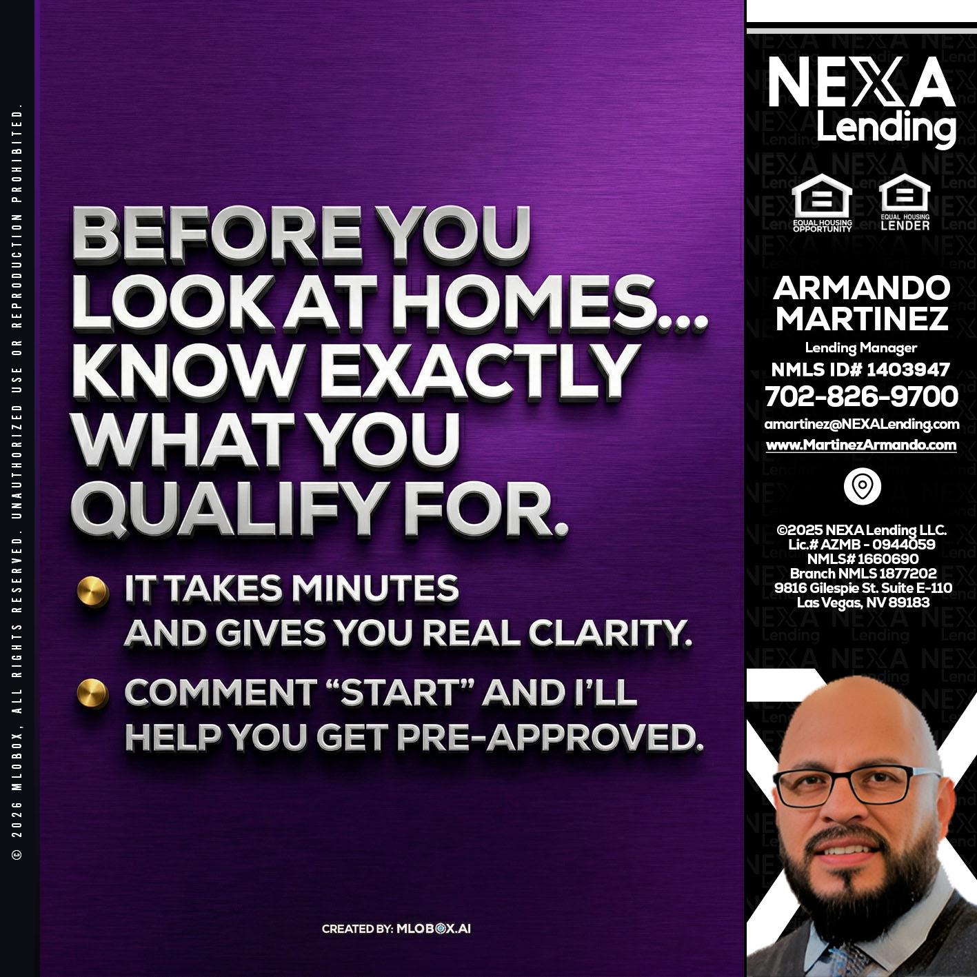 BEFORE YOU - Armando Martinez -Mortgage Loan Originator