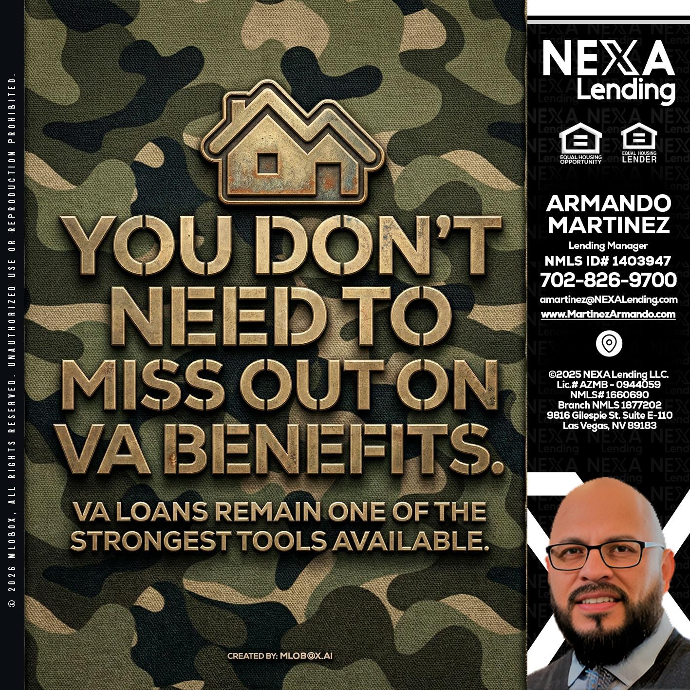 you don't need - Armando Martinez -Mortgage Loan Originator