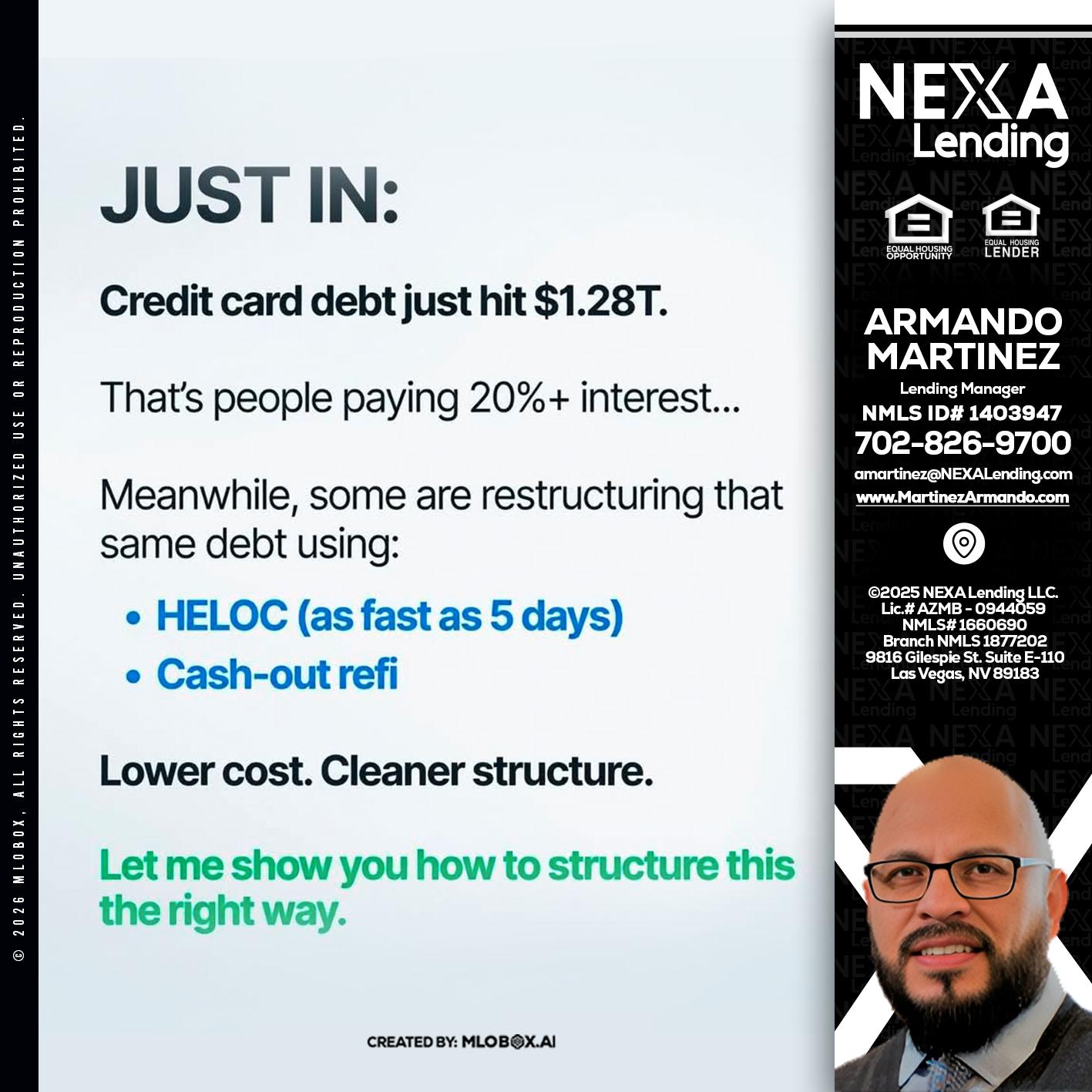 JUST IN - Armando Martinez -Mortgage Loan Originator