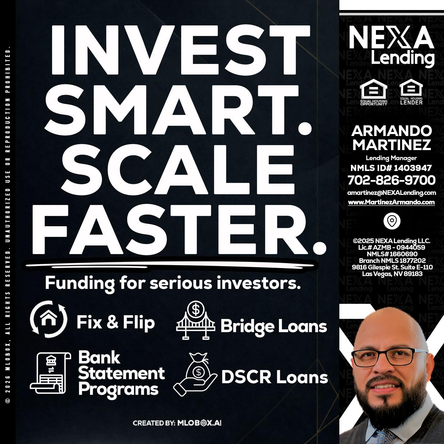 INVEST SMART - Armando Martinez -Mortgage Loan Originator