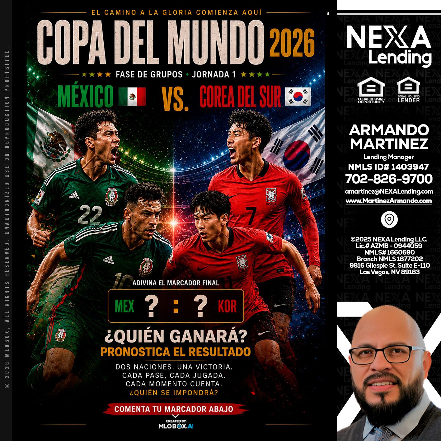 COPA DEL MUNDO 2026 - Armando Martinez -Mortgage Loan Originator