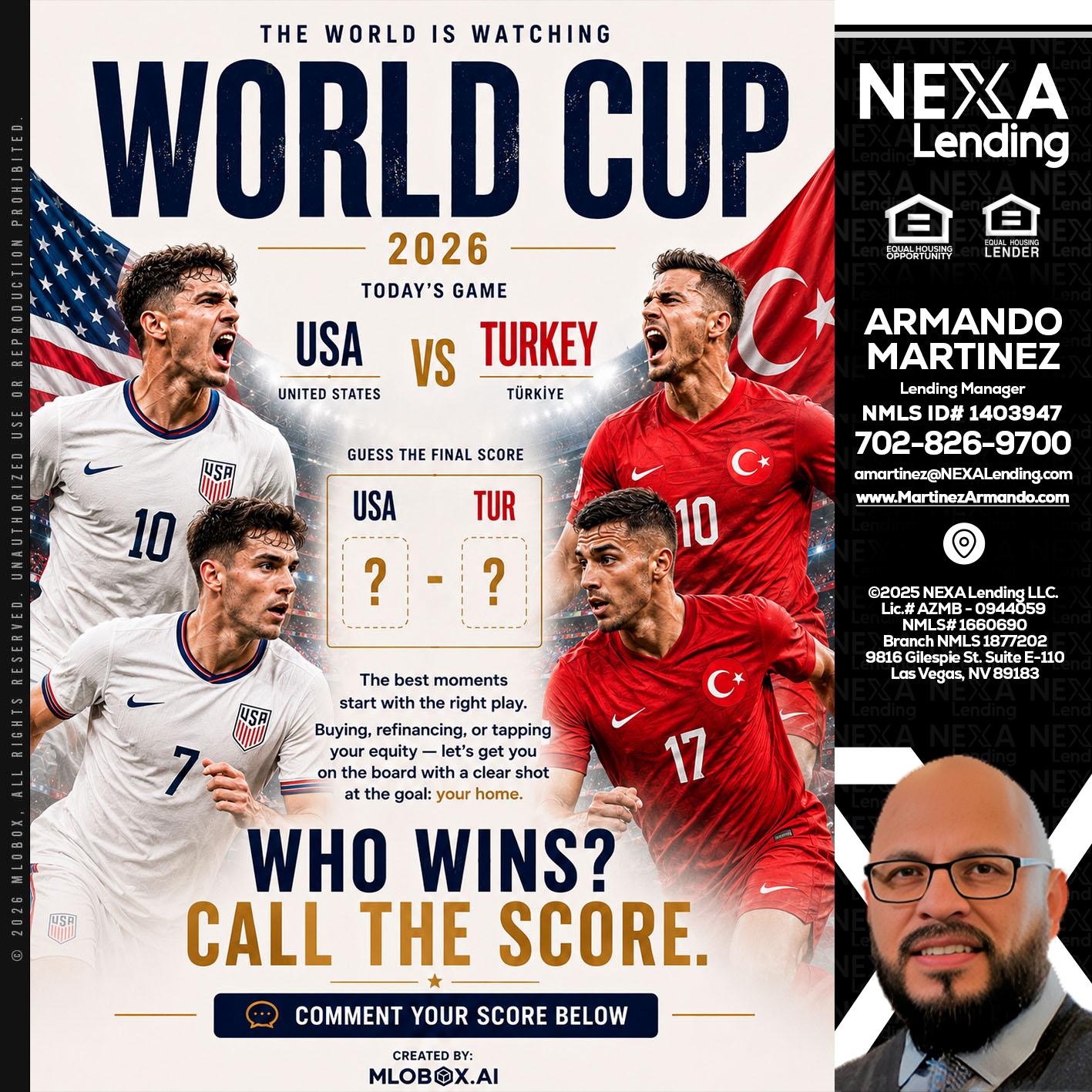 WHOS GONNA WIN? - Armando Martinez -Mortgage Loan Originator