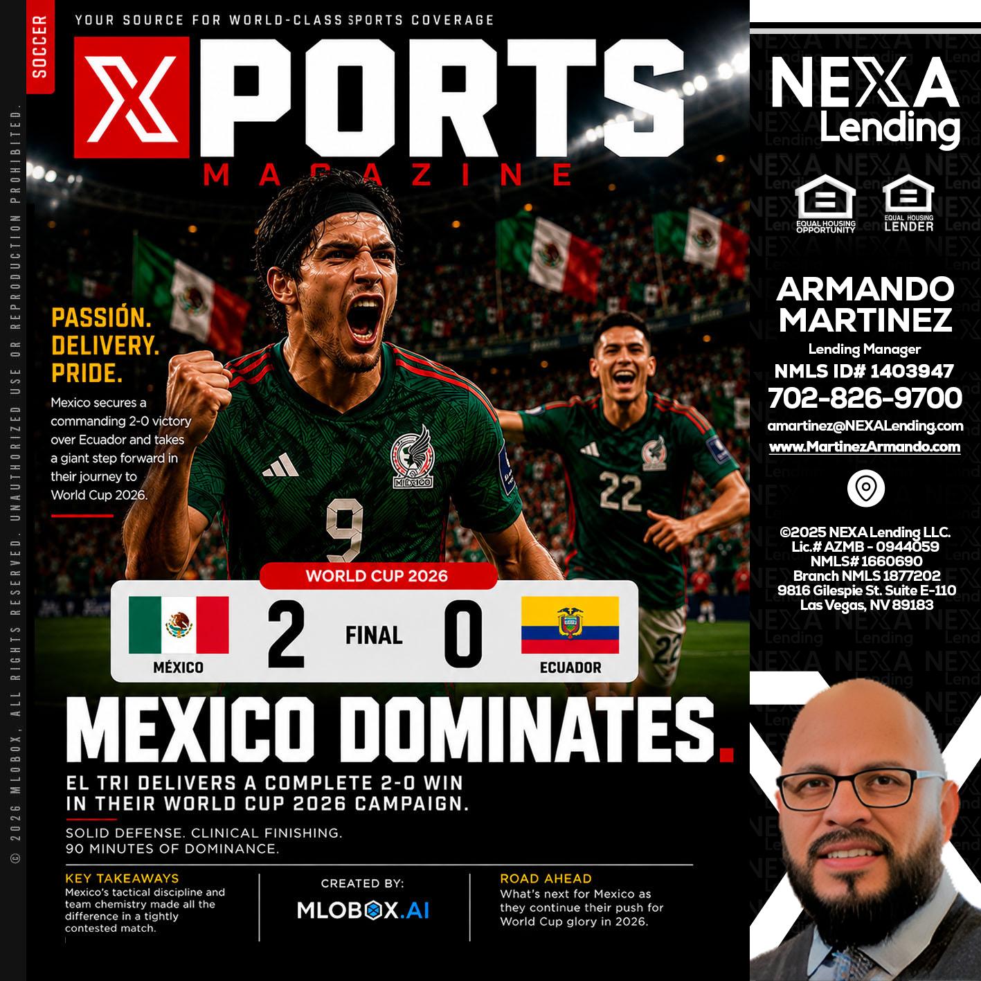 XPORTS MEX 2-0 ECUADOR - Armando Martinez -Mortgage Loan Originator